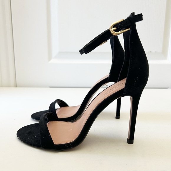 Topshop Black Ankle Strap High Heels Elegant Stilettos Sandals Size 7.5 UNWORN - Picture 6 of 15